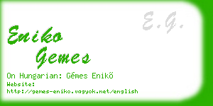 eniko gemes business card